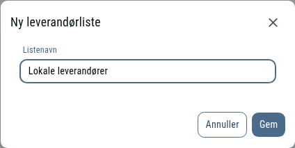 Dialogen Ny leverandørliste